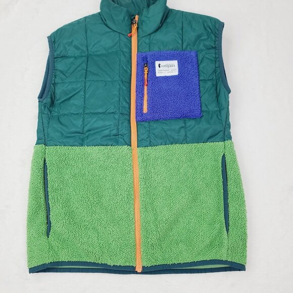 Cotopaxi Men's Green Blue Trico Hybrid Insulated Fleece Puffer Vest Size XS - Picture 2 of 11
